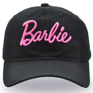 BARBIE BLACK w/ PINK LOGO BASEBALL HAT